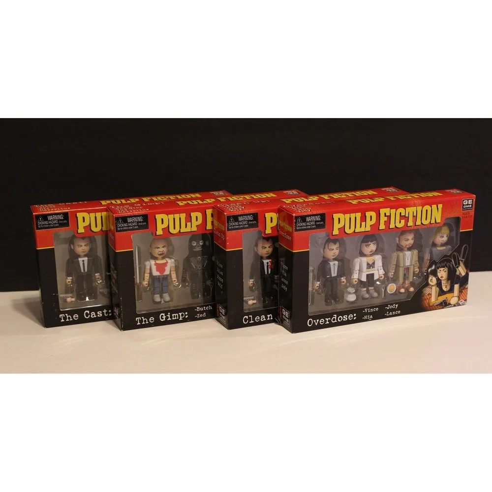 Pulp Fiction Complete set All 16 Action Figures in 4 Sets- Neca Vintage (T)